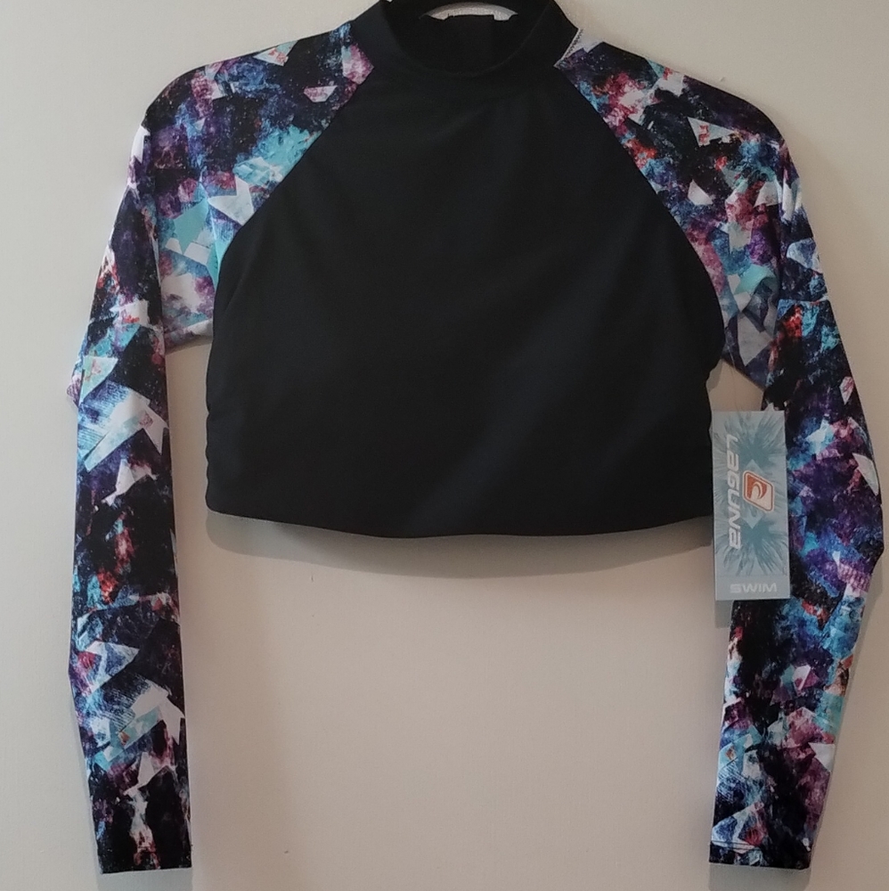 Laguna Swimwear Women's Long Sleeve Top Size M(8-10)nwt